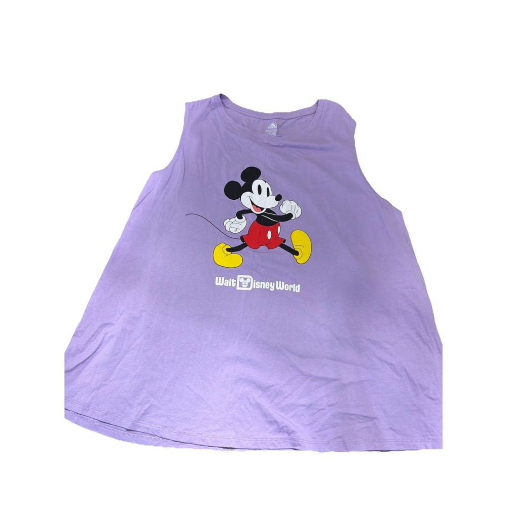 NEW Walt Disney World 2XL Womens Tank Top Purple Mickey Mouse Shirt Parks
